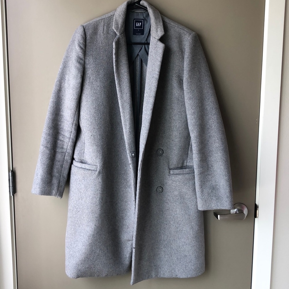 Gap Long Wool Grey Coat